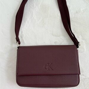 Calvin Klein Burgundy Crossbody Bag